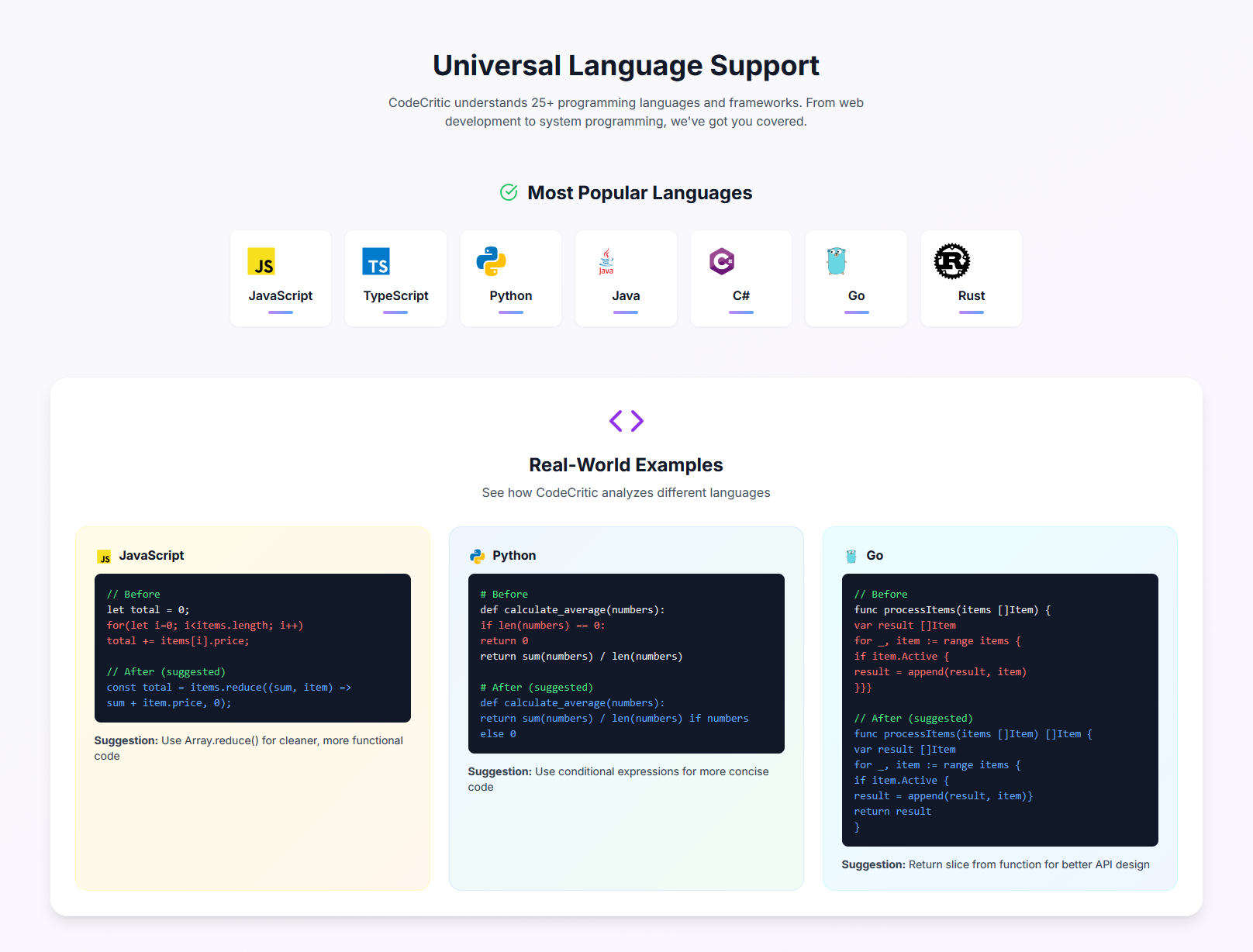 CodeCritic - Screenshot 3 showing product features and functionality