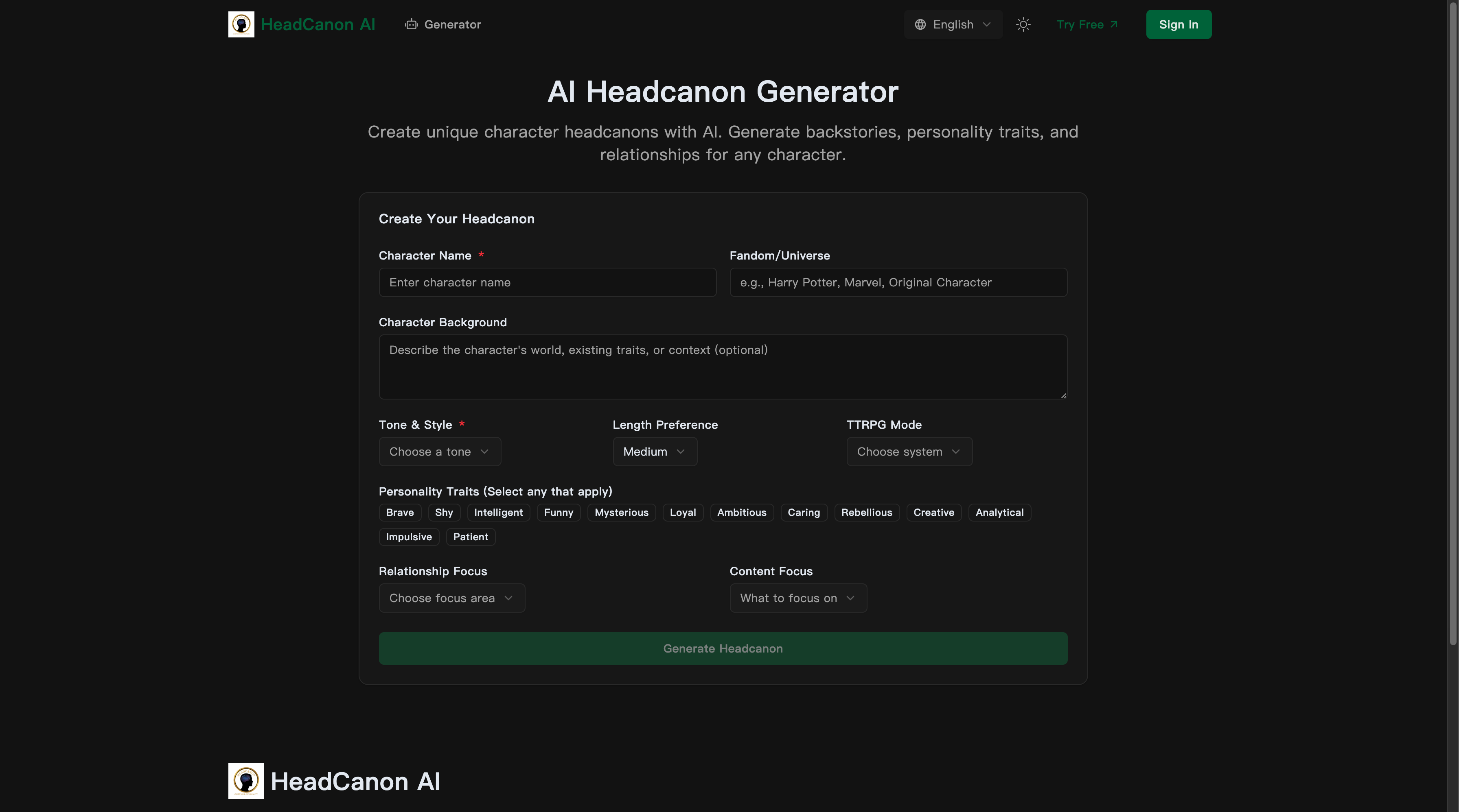 headcanonai - generate headcanon character  미디어 2