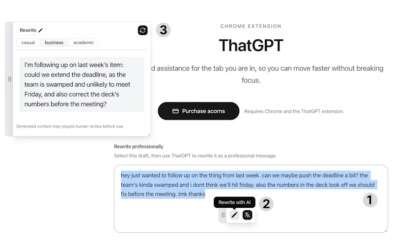 ThatGPT screenshot 1