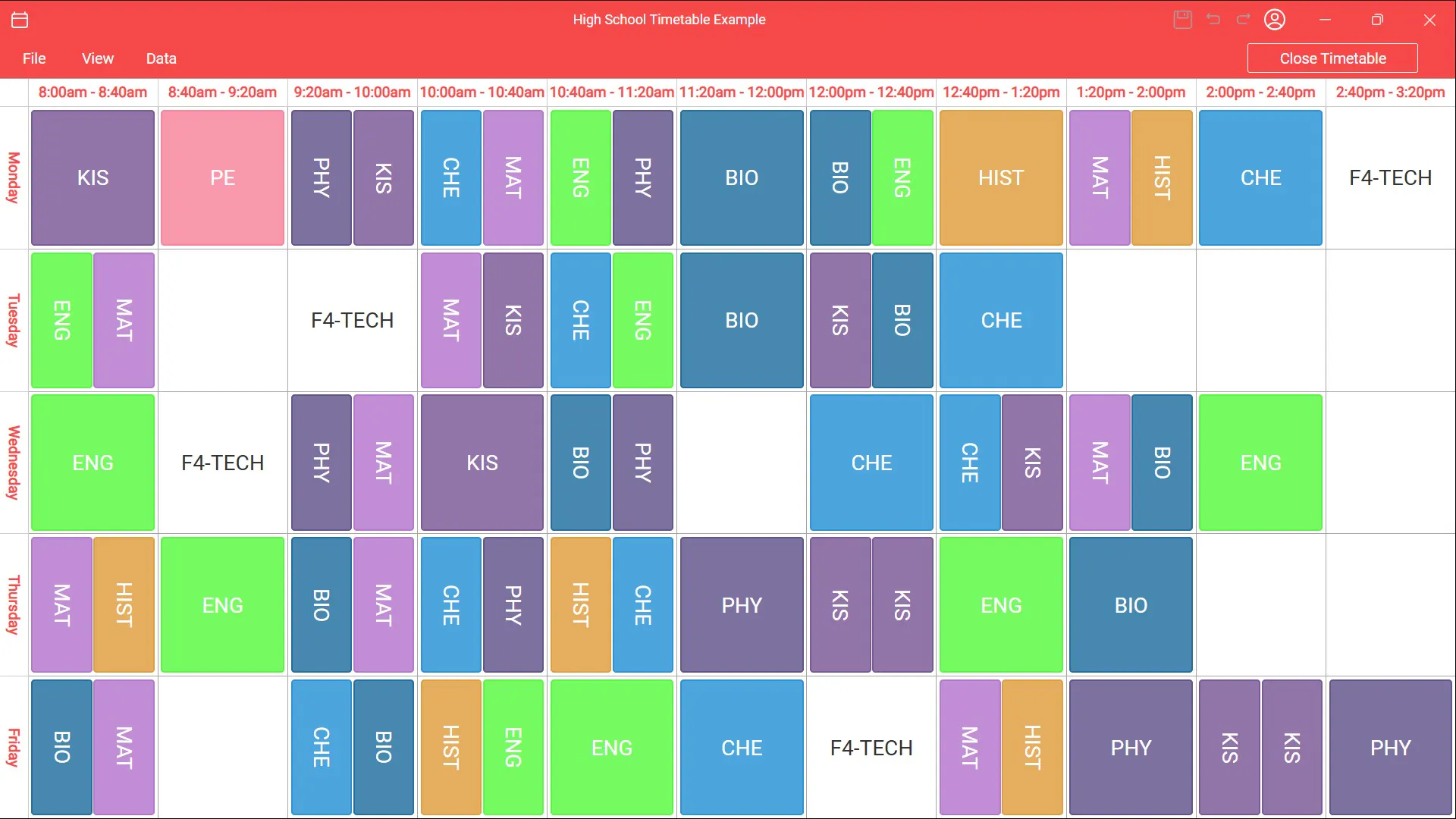 Banner del producto Geliana Timetables