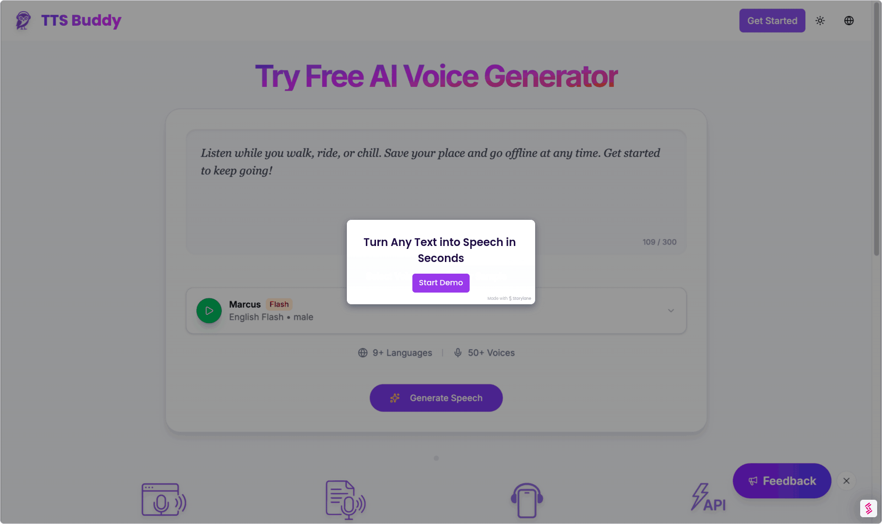 TTS Buddy - Screenshot 5 showing product features and functionality