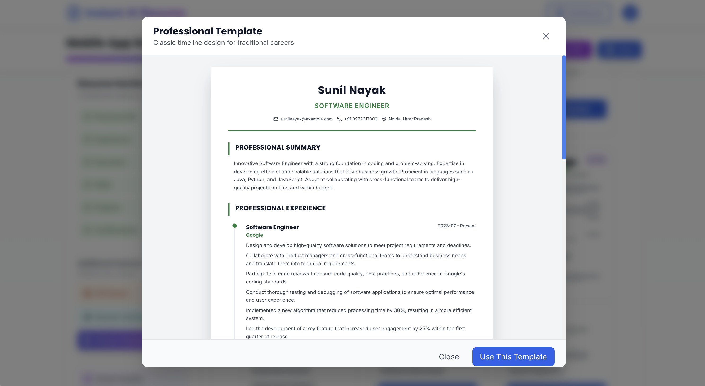 Instant AI Resume - Screenshot 3 preview