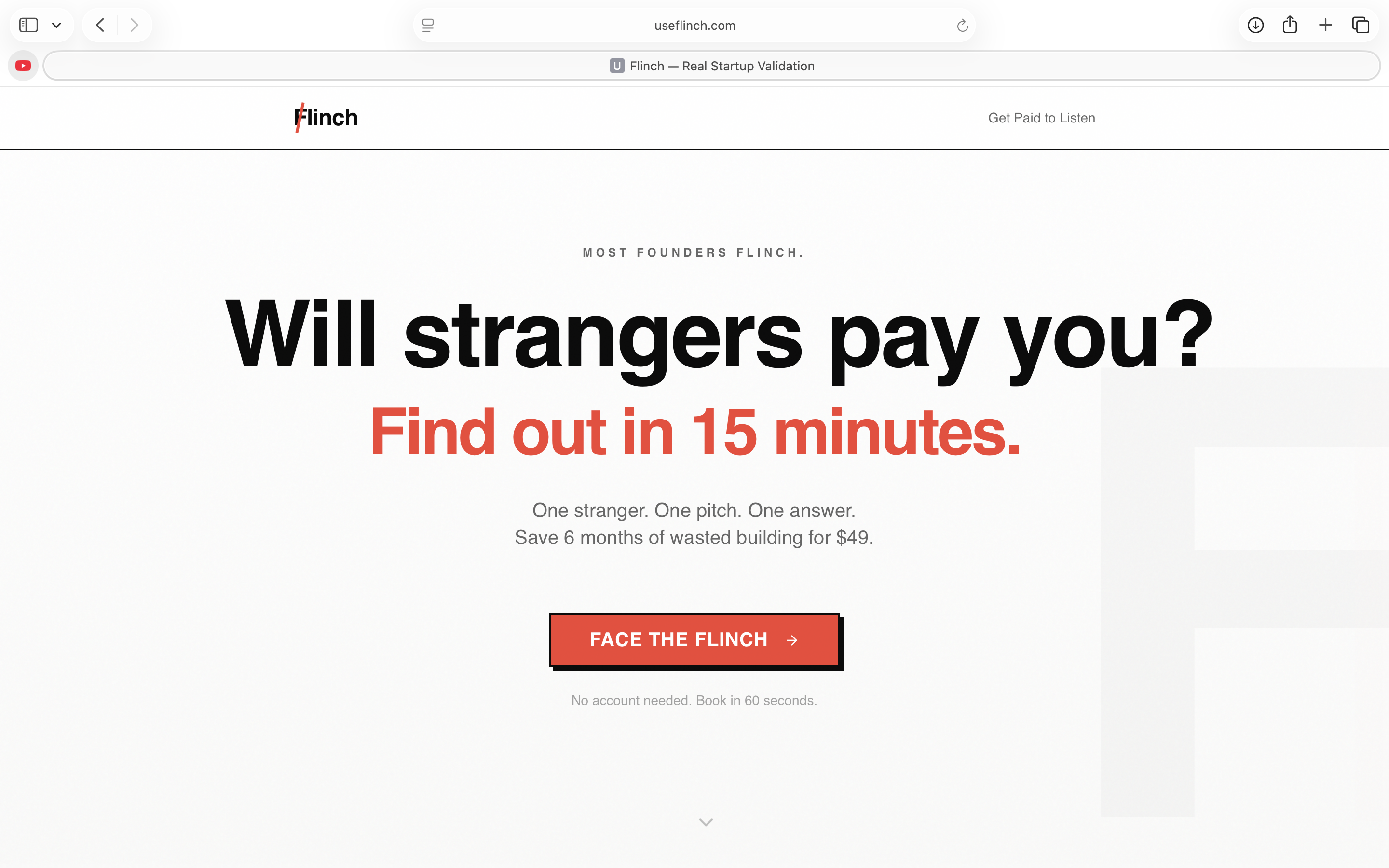 Flinch — Real Startup Validation - Product Hunt launch logo and brand identity