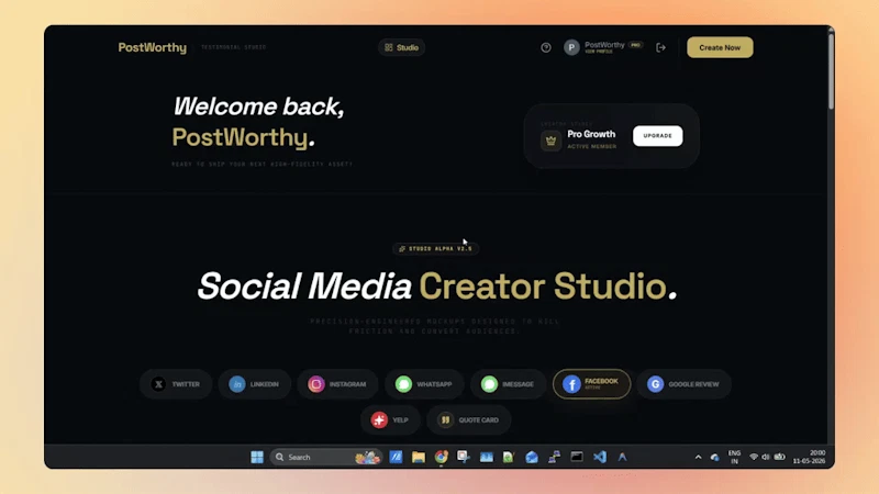 PostWorthy screenshot 1 (video preview)