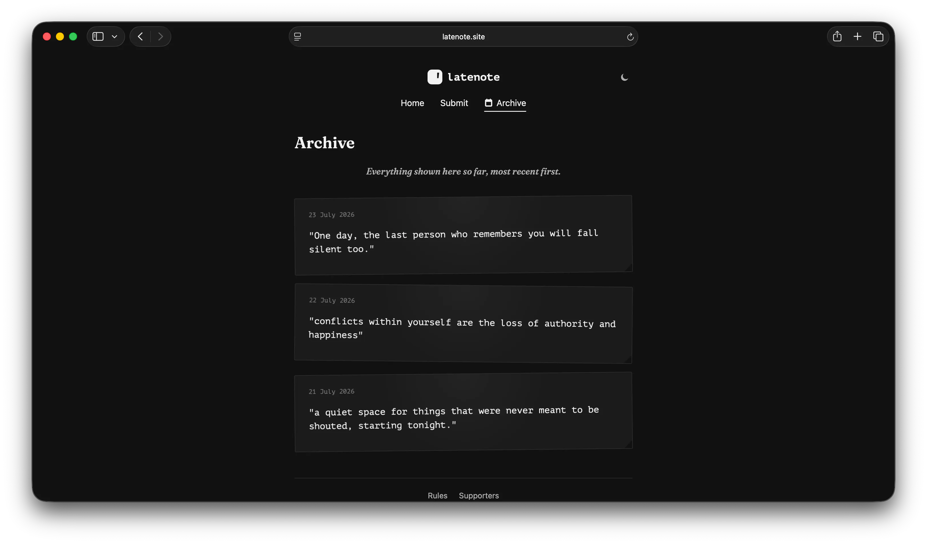 latenote screenshot