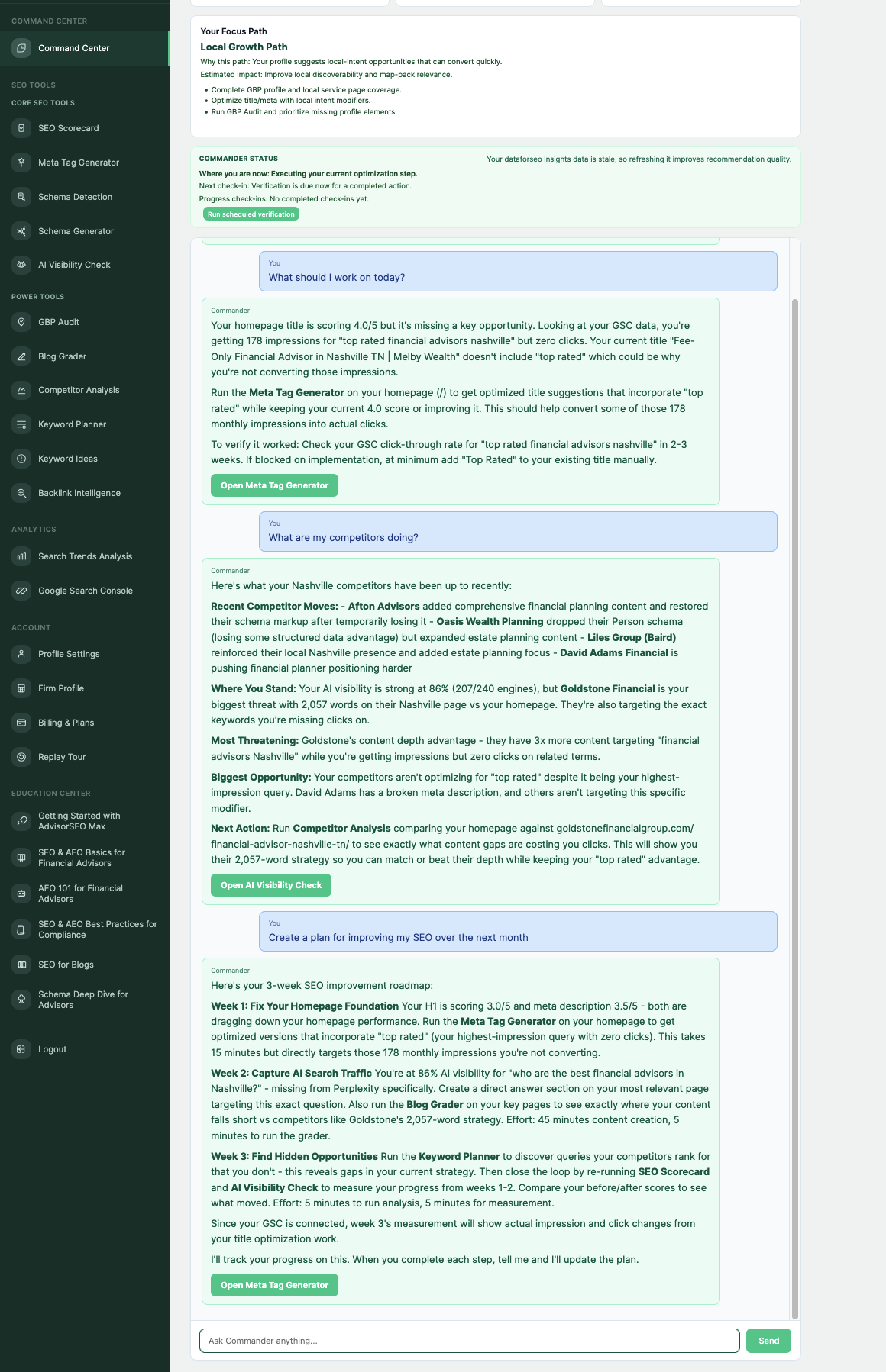 AdvisorSEO Max gallery image