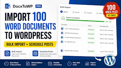 DocxToWP - WordPress Import & Schedule gallery image