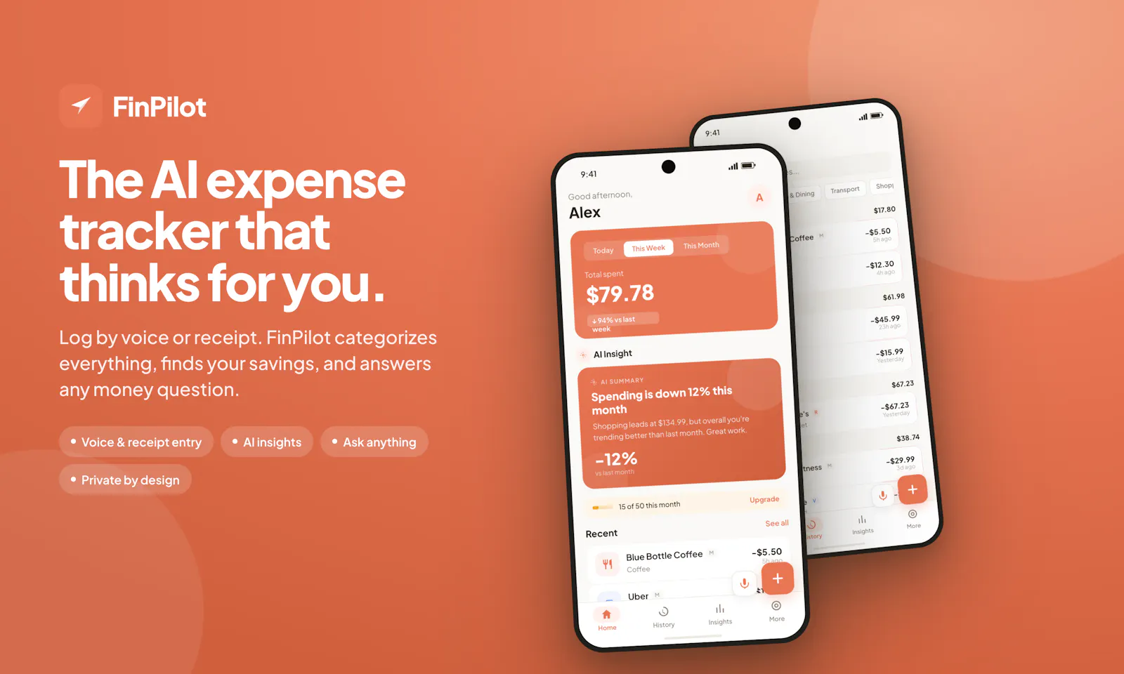 FinPilot – AI Expense Tracker screenshot 1