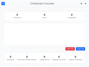 Simple & free online character counter. gallery image