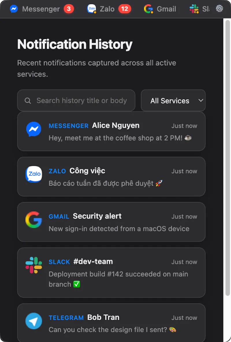 Notihub screenshot 2