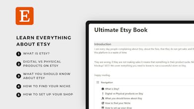 Ejemplos de maquetas de productos en venta en Etsy, mostrando la importancia de ofrecer listados atractivos.