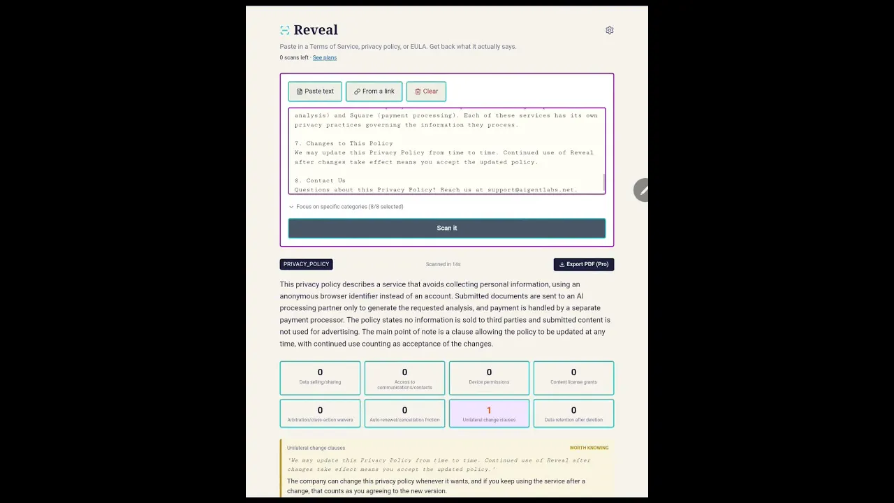 Reveal — Policy Analyzer w/Summary gallery image