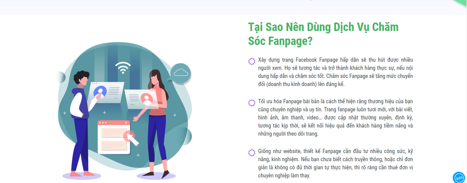 Dịch Vụ Chăm Sóc Fanpage