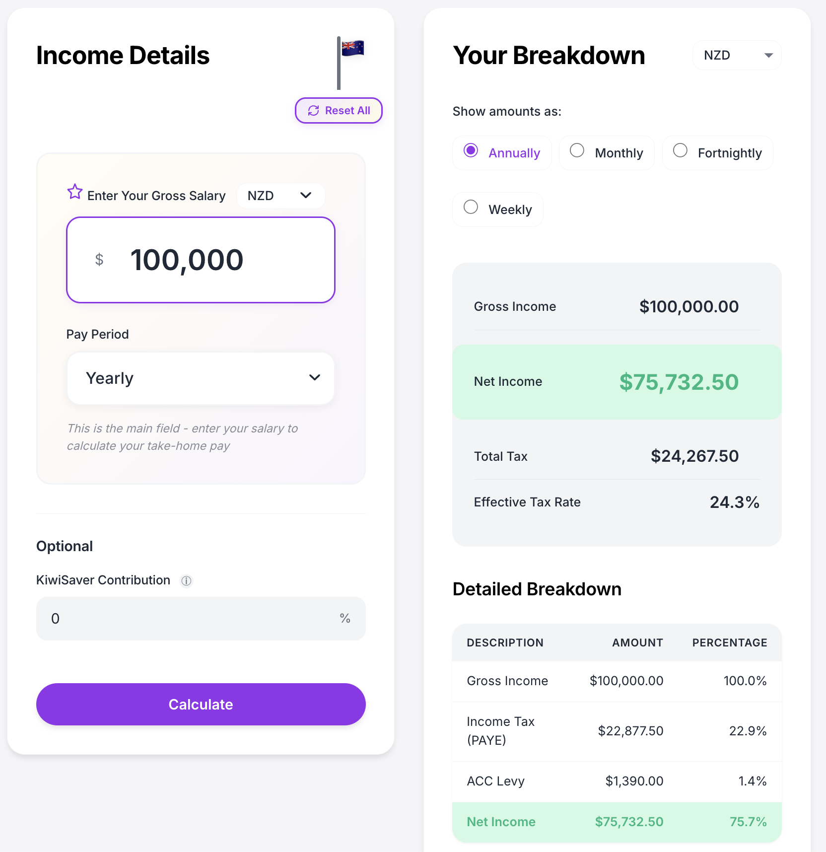 What's the Income Tax? - Main product screenshot demonstrating key features and user interface