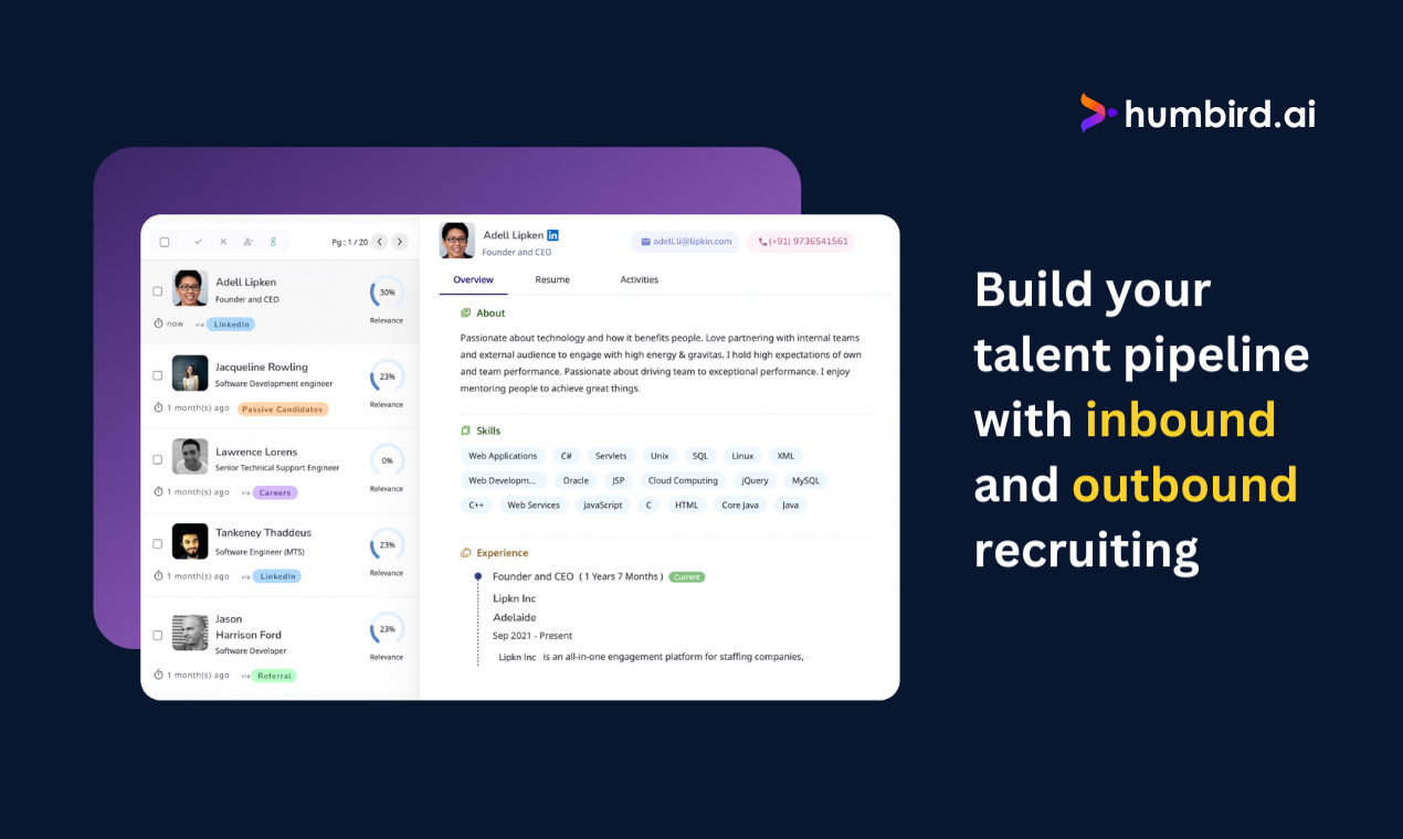 startuptile Humbird AI - Beta-The silver bullet solution for proactive hiring
