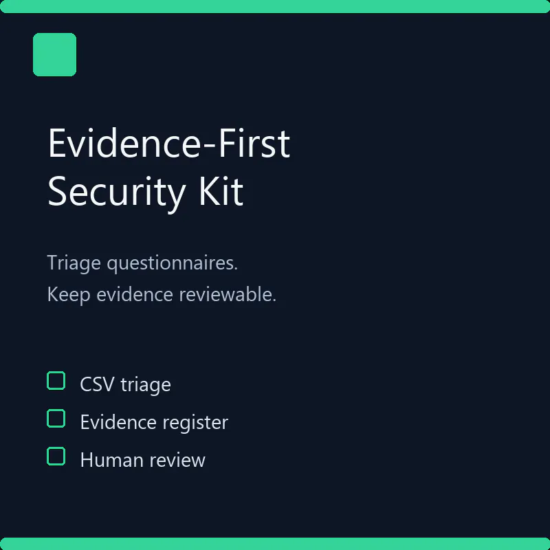 Evidence-First Security Kit product banner