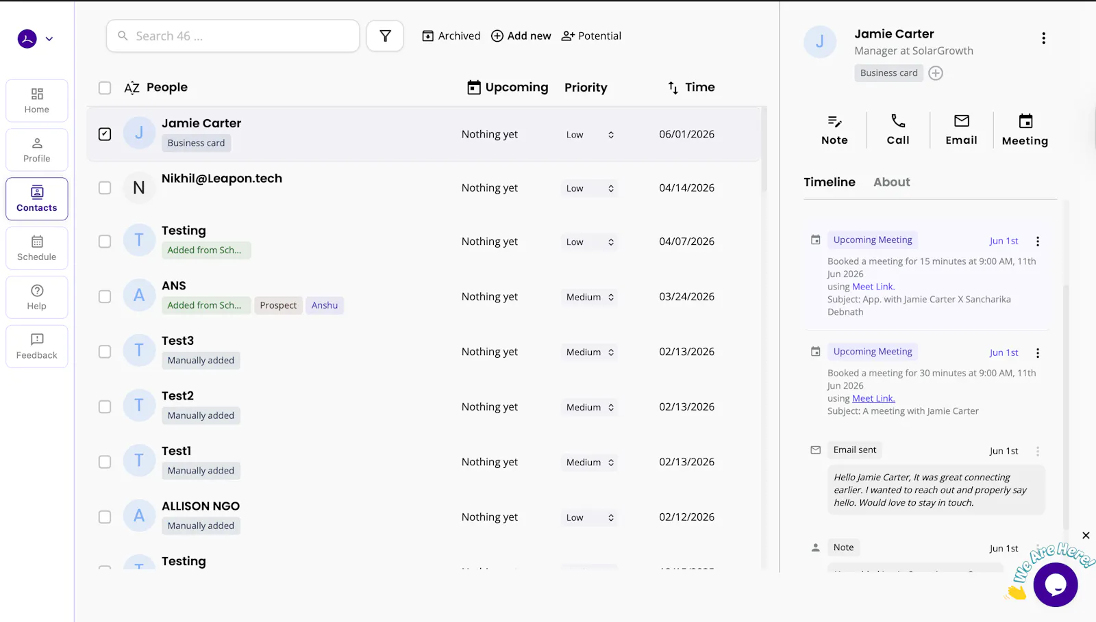 Leapon: Digital Business Card CRM screenshot 2