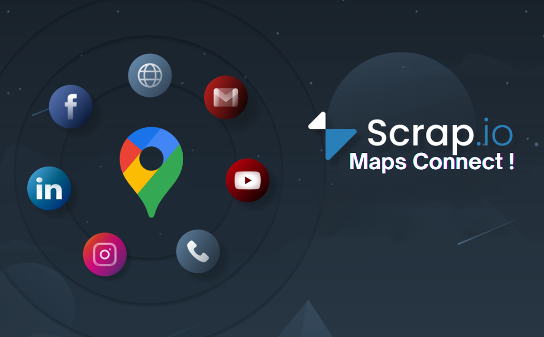 startuptile Scrap.io Maps Connect-Get company email & social media profiles from Google maps