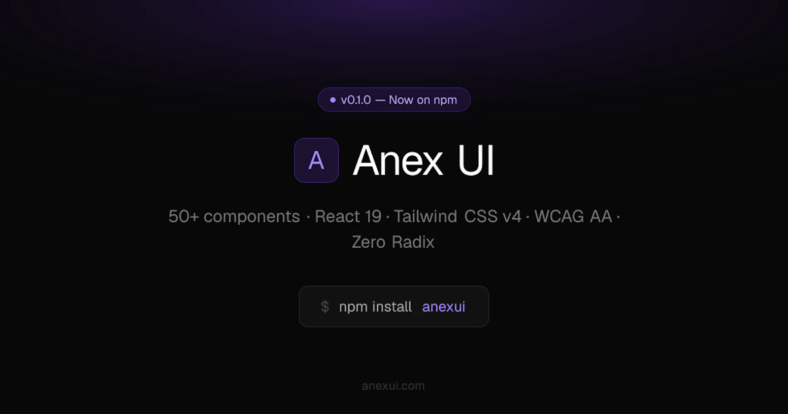 Anex UI screenshot 1