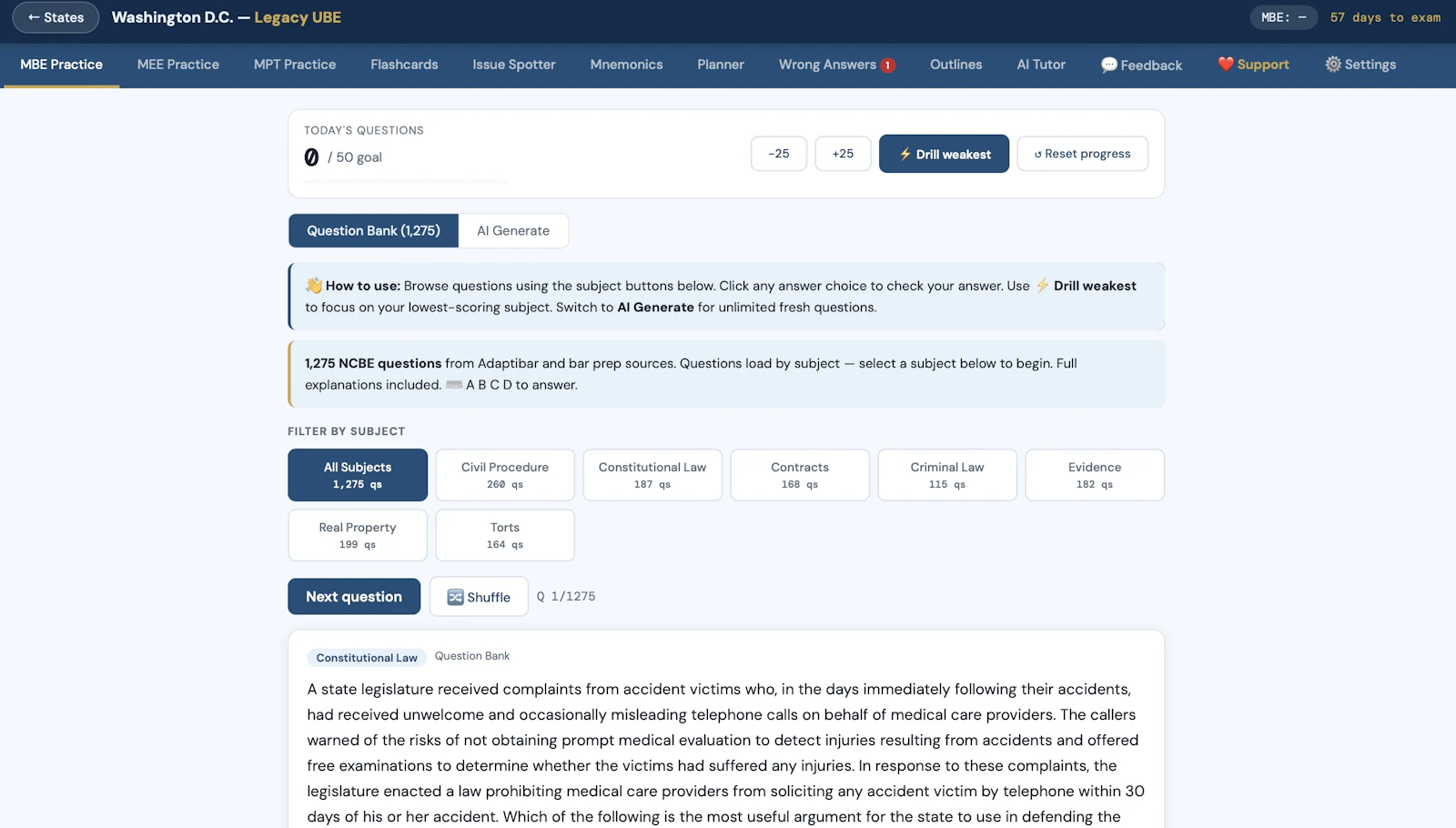 Free Multistate Bar Prep  screenshot 2