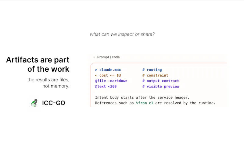 ICC-GO: AI work should survive screenshot 3