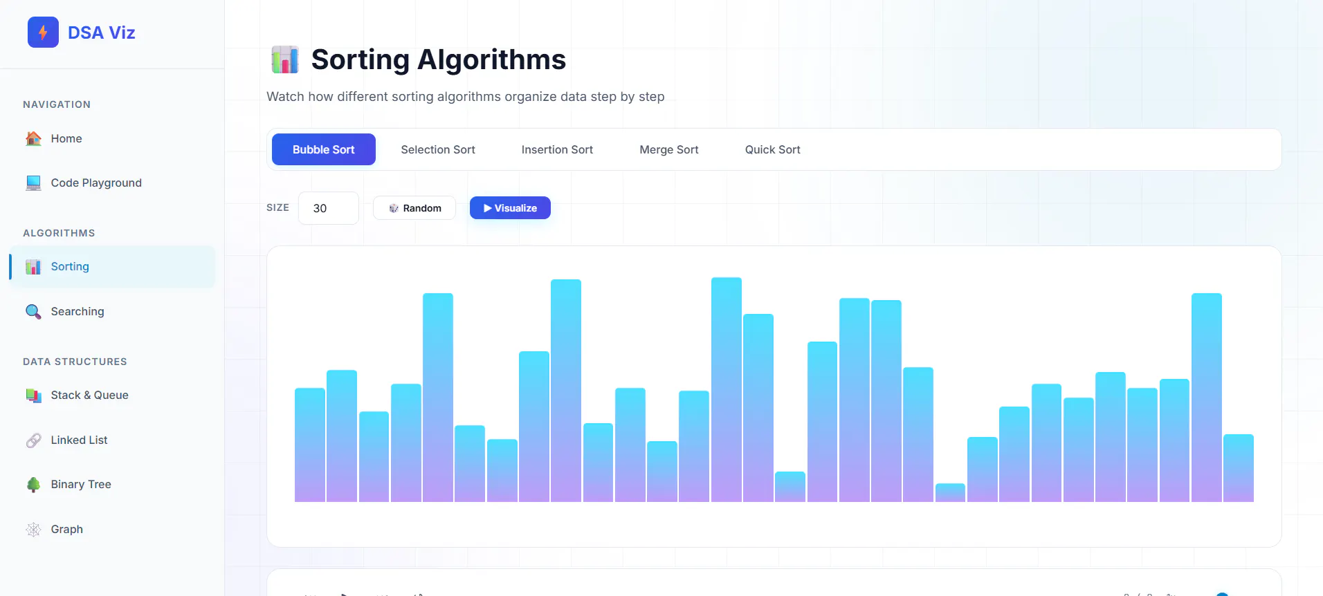 DSA Visualizer Learn Algorithms Visually gallery image
