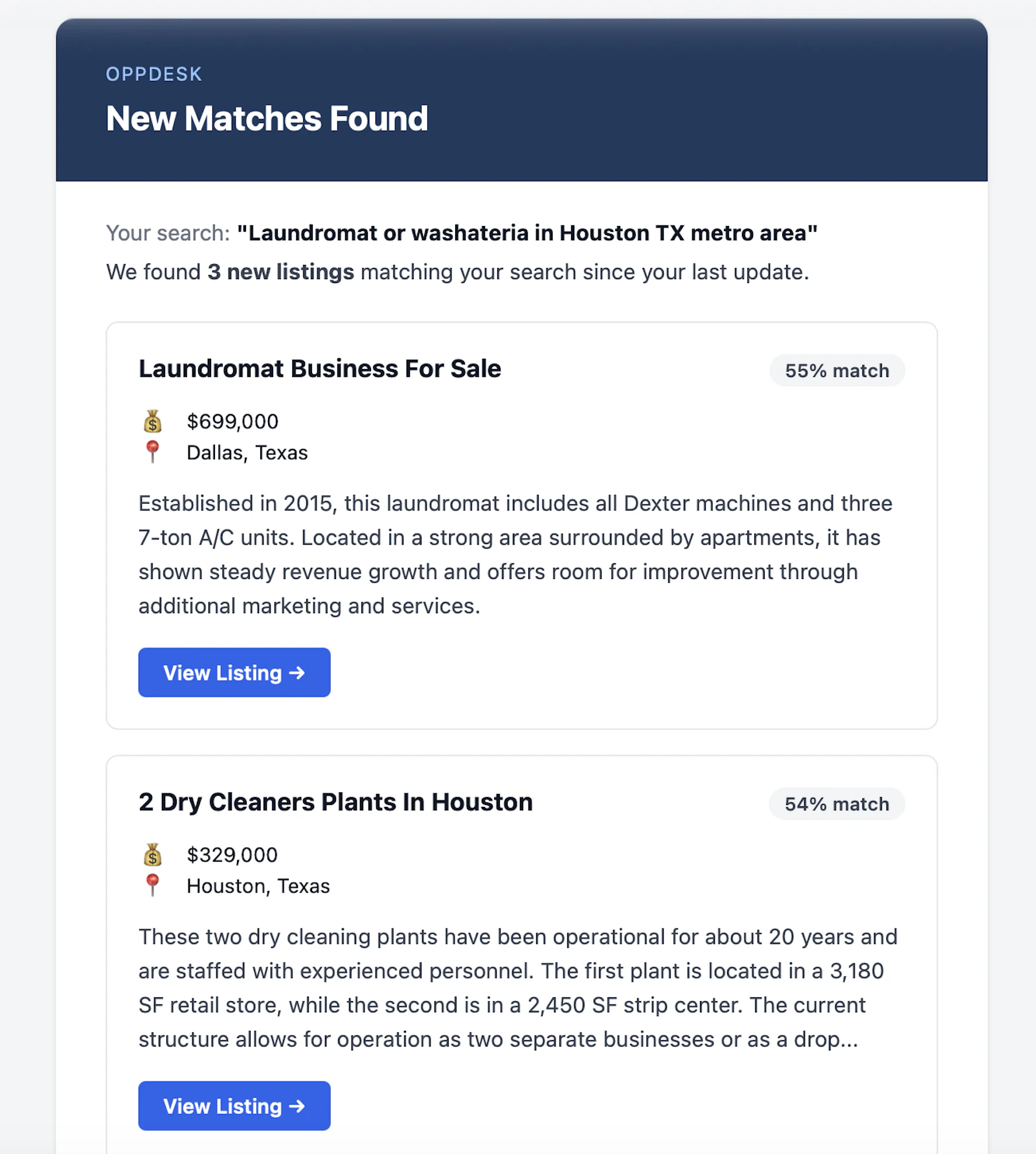 OppDesk — Find Businesses For Sale screenshot 3