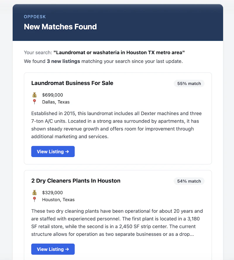 OppDesk — Find Businesses For Sale screenshot 3