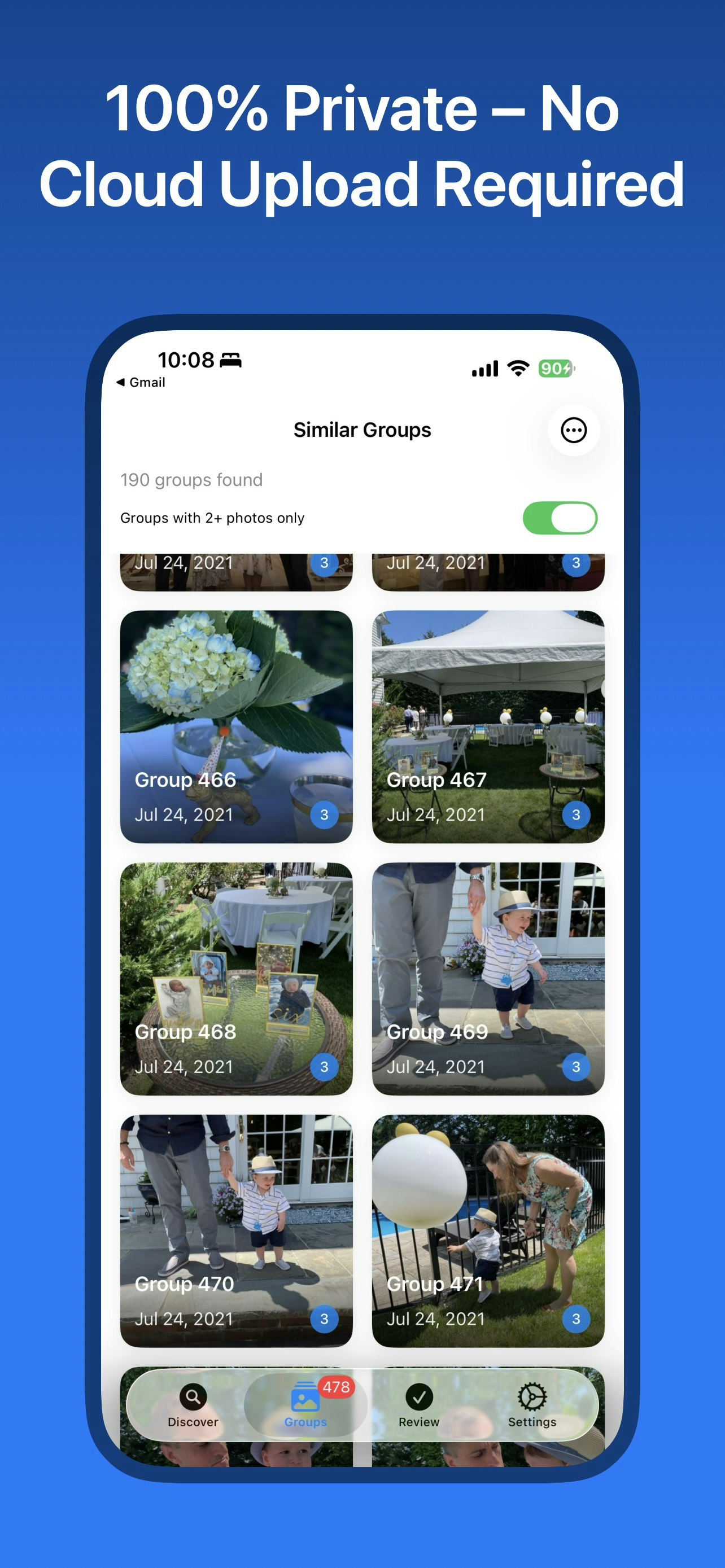 Similars: clean your photo library - Screenshot 3 showing product features and functionality