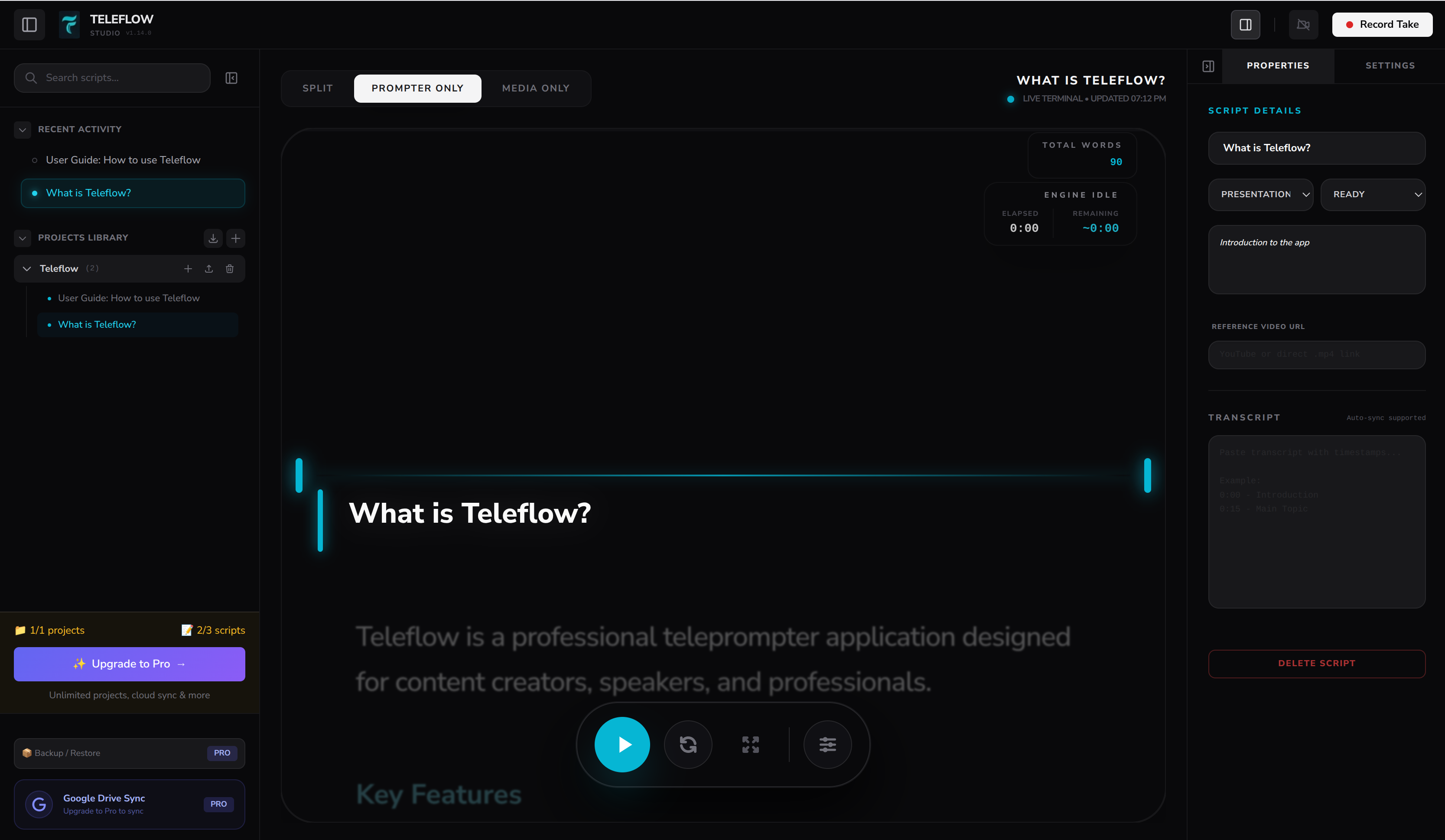 Teleflow - Screenshot 2 showing product features and functionality
