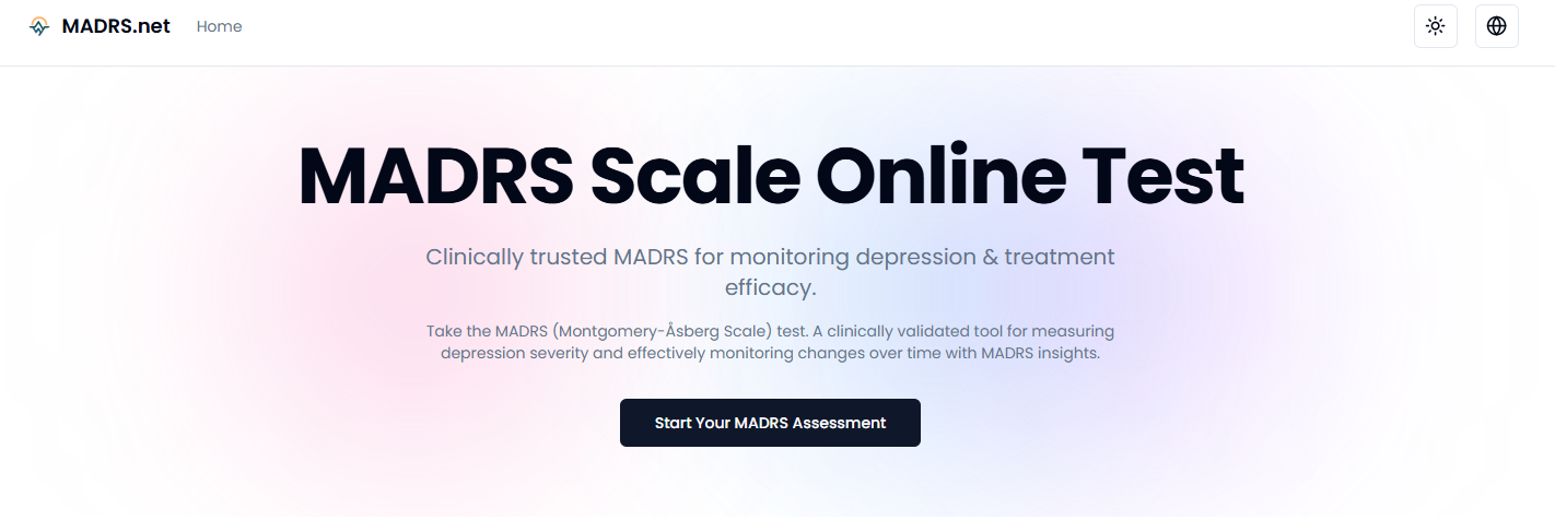 وسائط مونتغمري - Scale Scale (MADRS) عبر الإنترنت - Madrs.net 1
