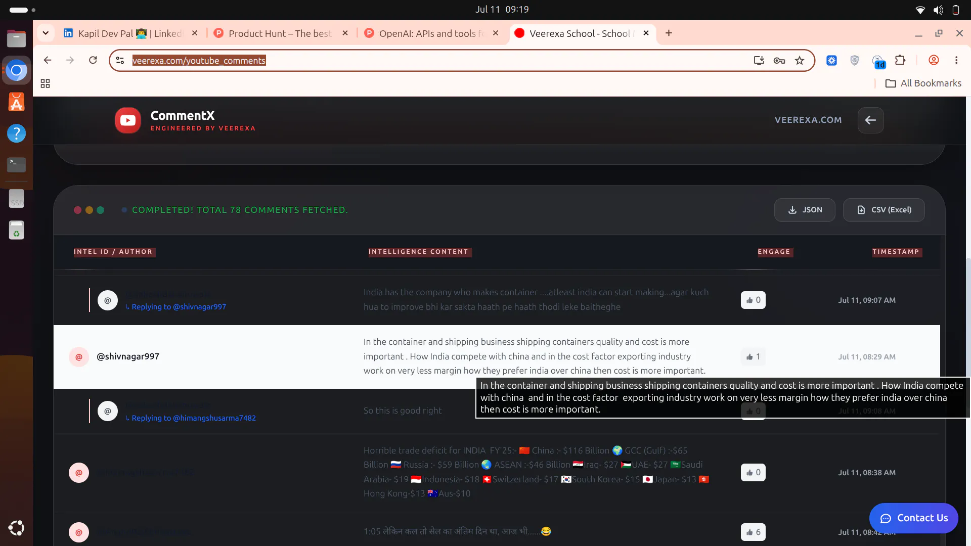 YouTube Comments Exporter gallery image