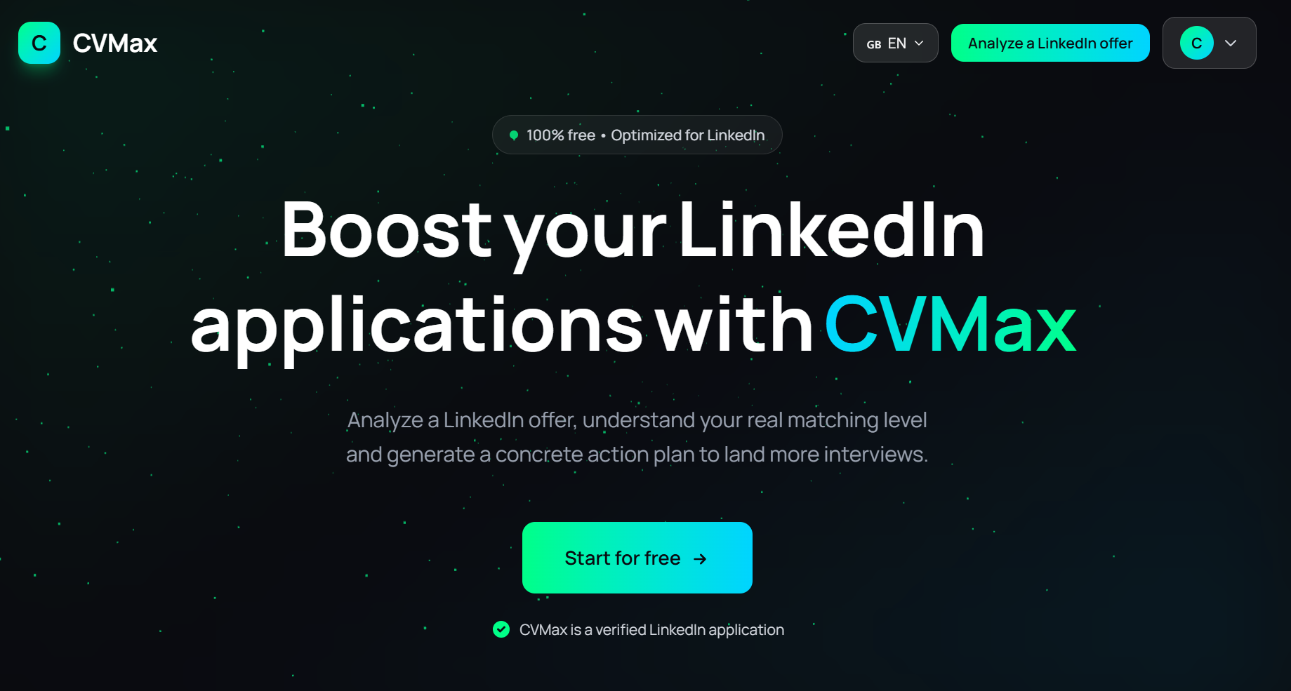 CVMax - Main product screenshot demonstrating key features and user interface