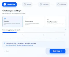 Website & Webapp Cost Estimator gallery image
