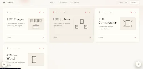 meloze — 36 AI tools, nothing uploaded gallery image
