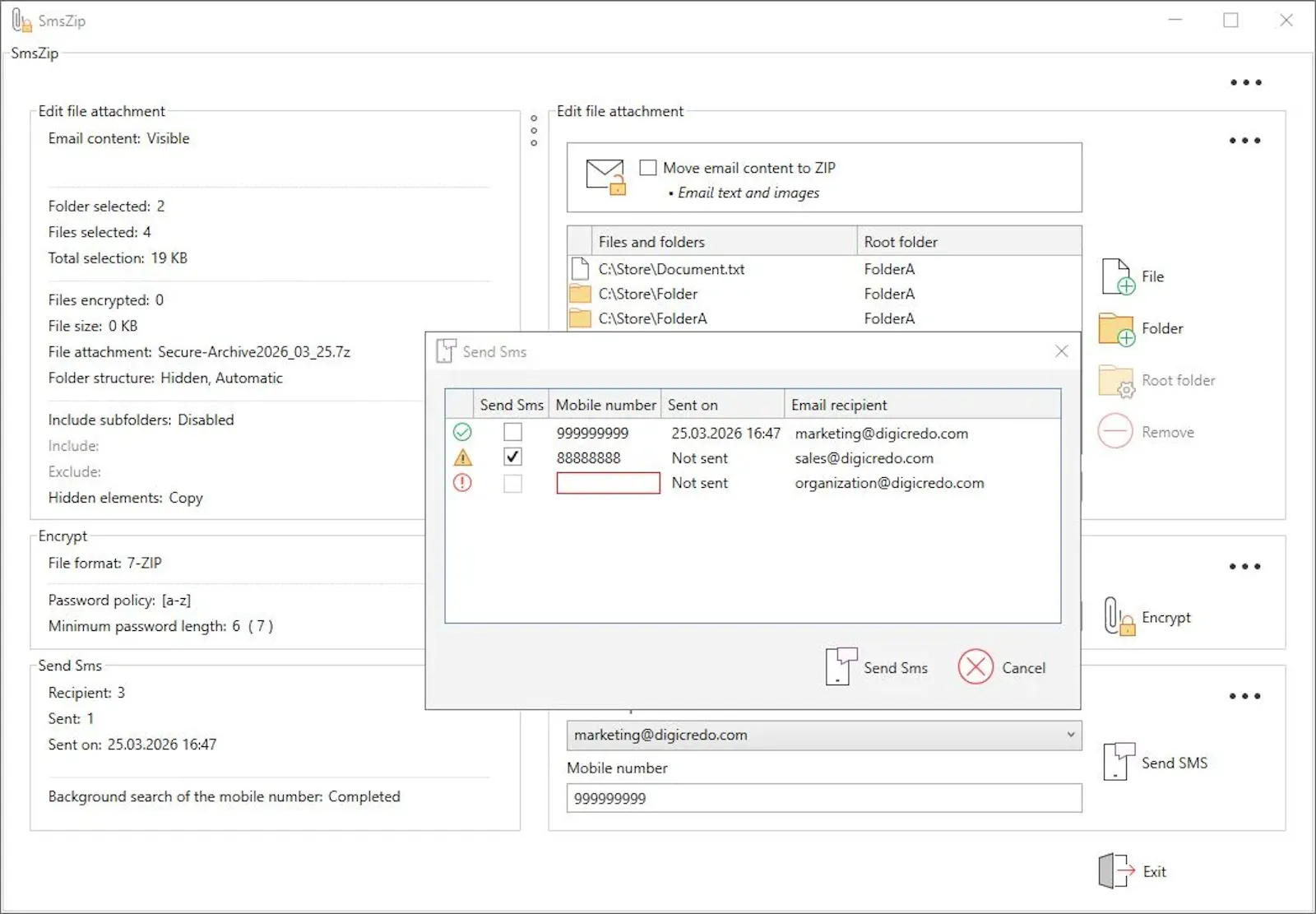 SmsZip screenshot 2