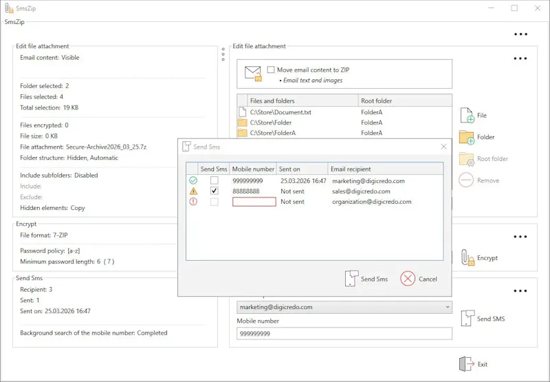 SmsZip screenshot 2