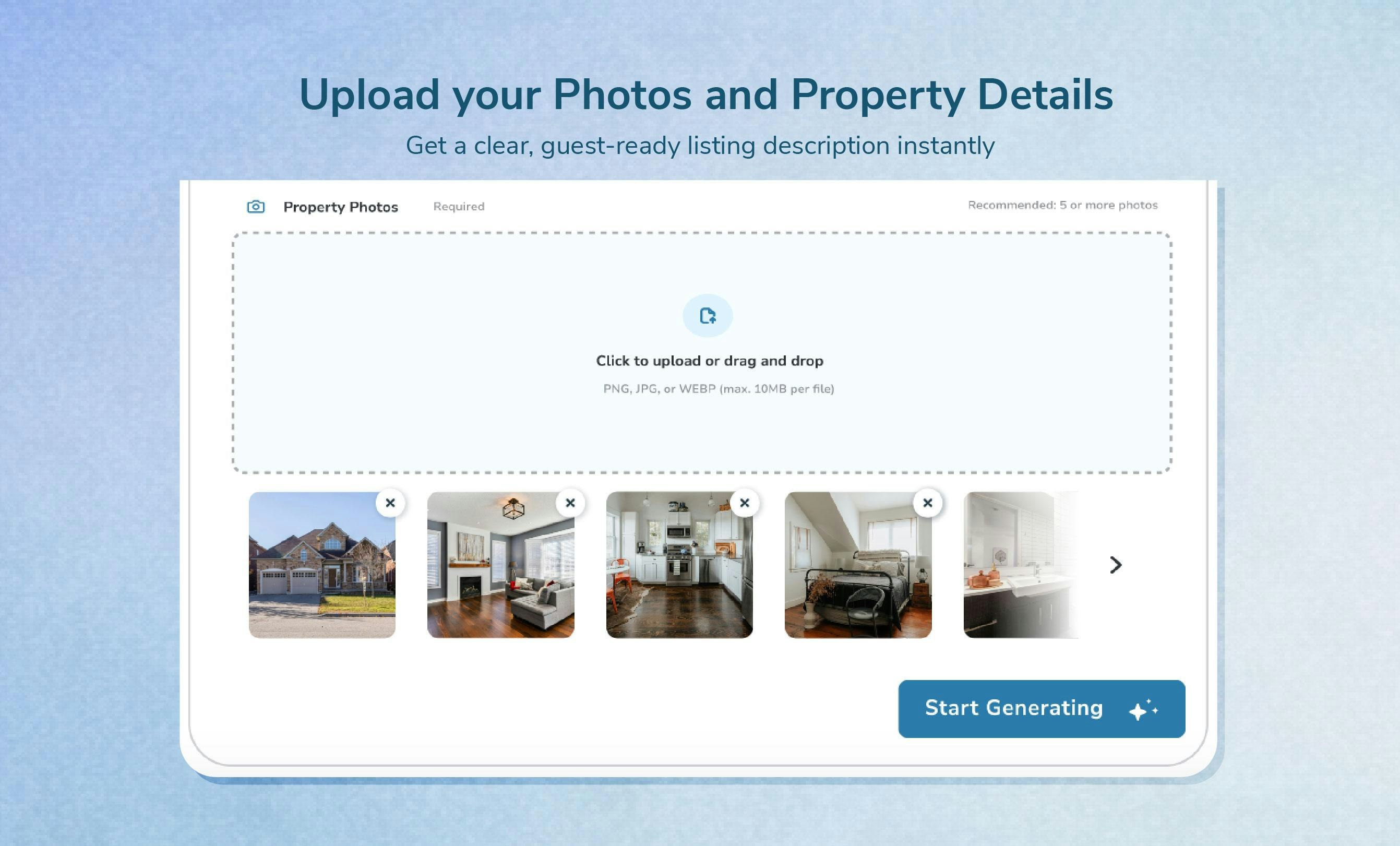 AI Listing Generator for Midterm Rentals gallery image