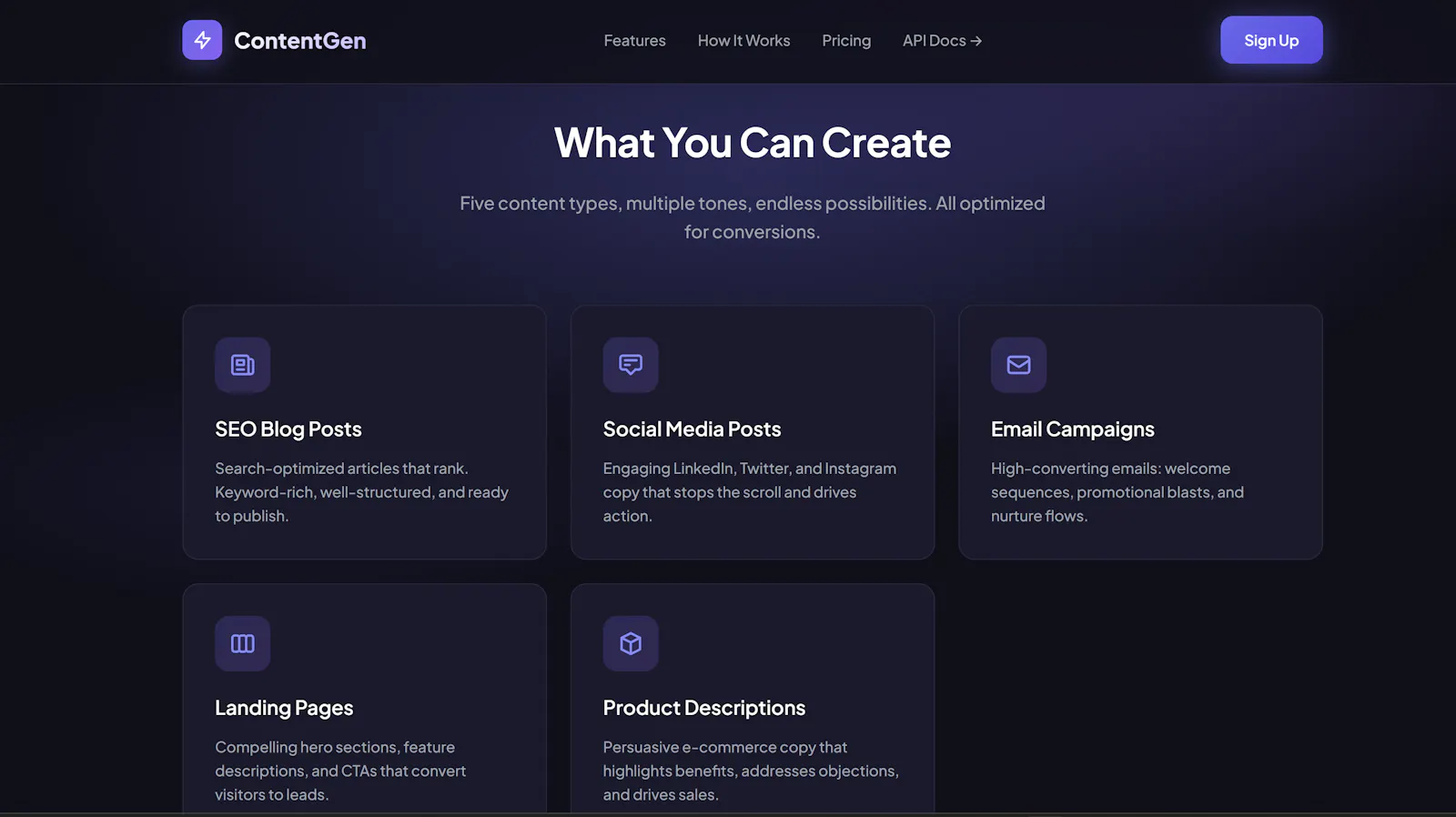 	ContentGen API screenshot 3