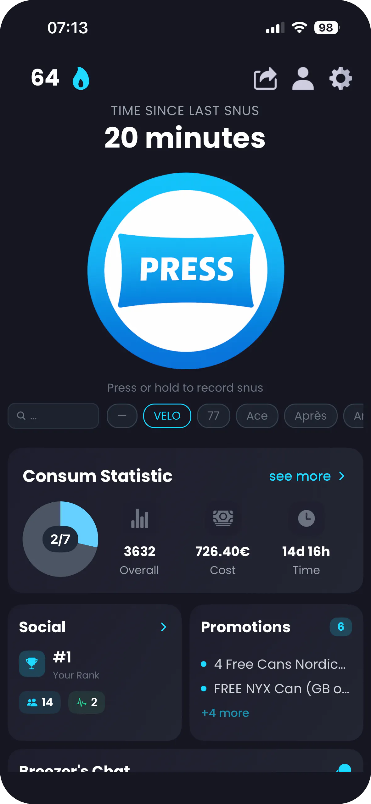 Breezer: Social Snus App gallery image