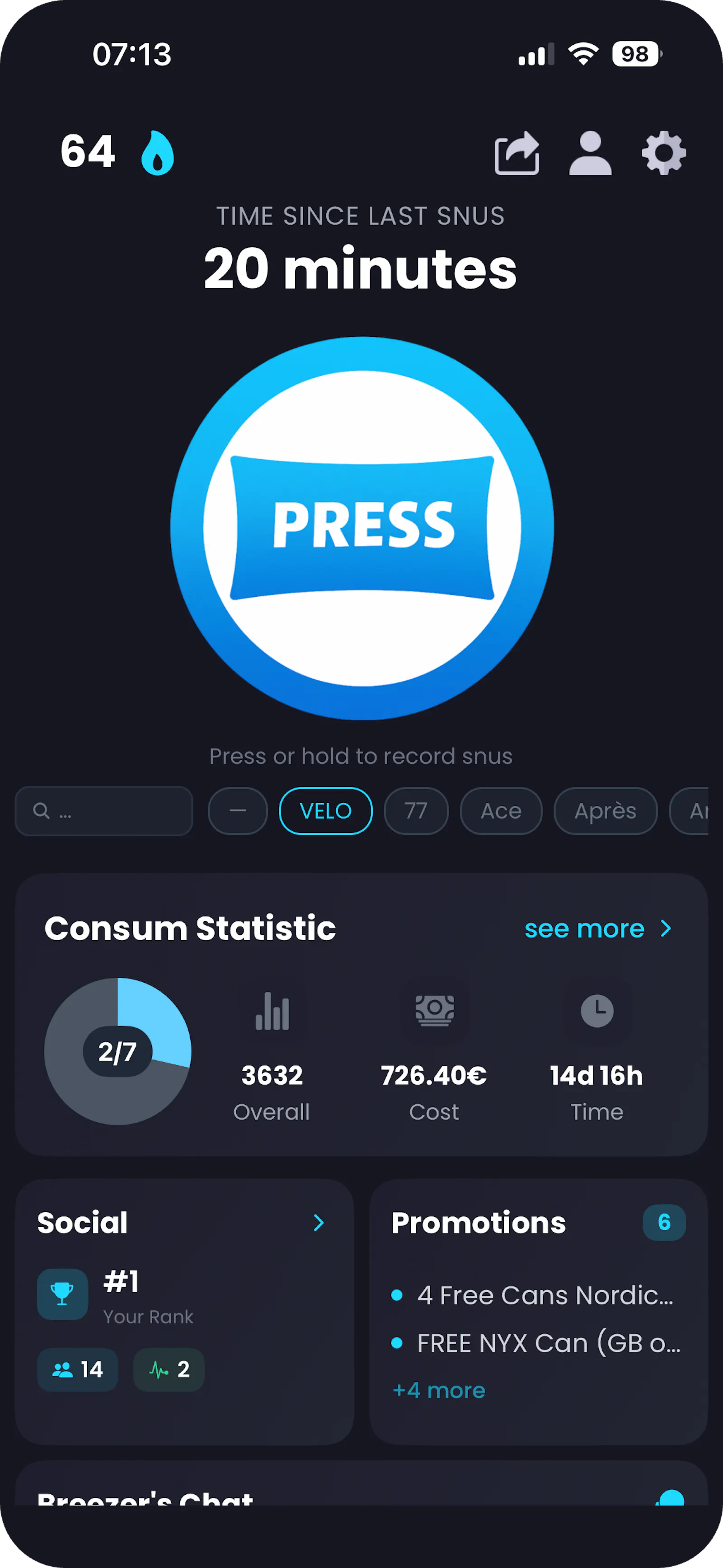 Breezer: Social Snus App screenshot 3