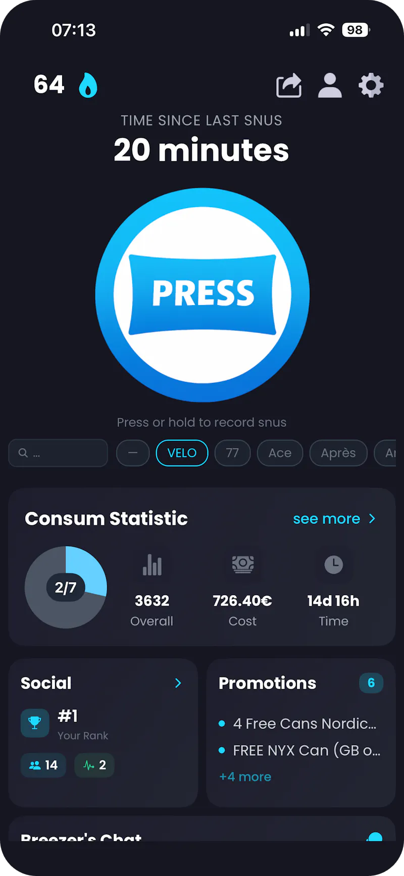 Breezer: Social Snus App screenshot 3
