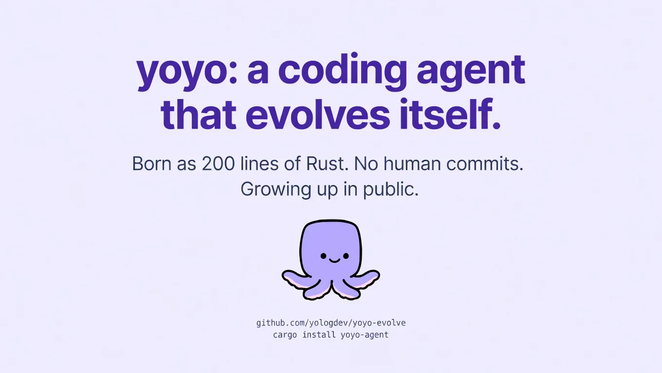 yoyo, coding agent still evolving itself product banner