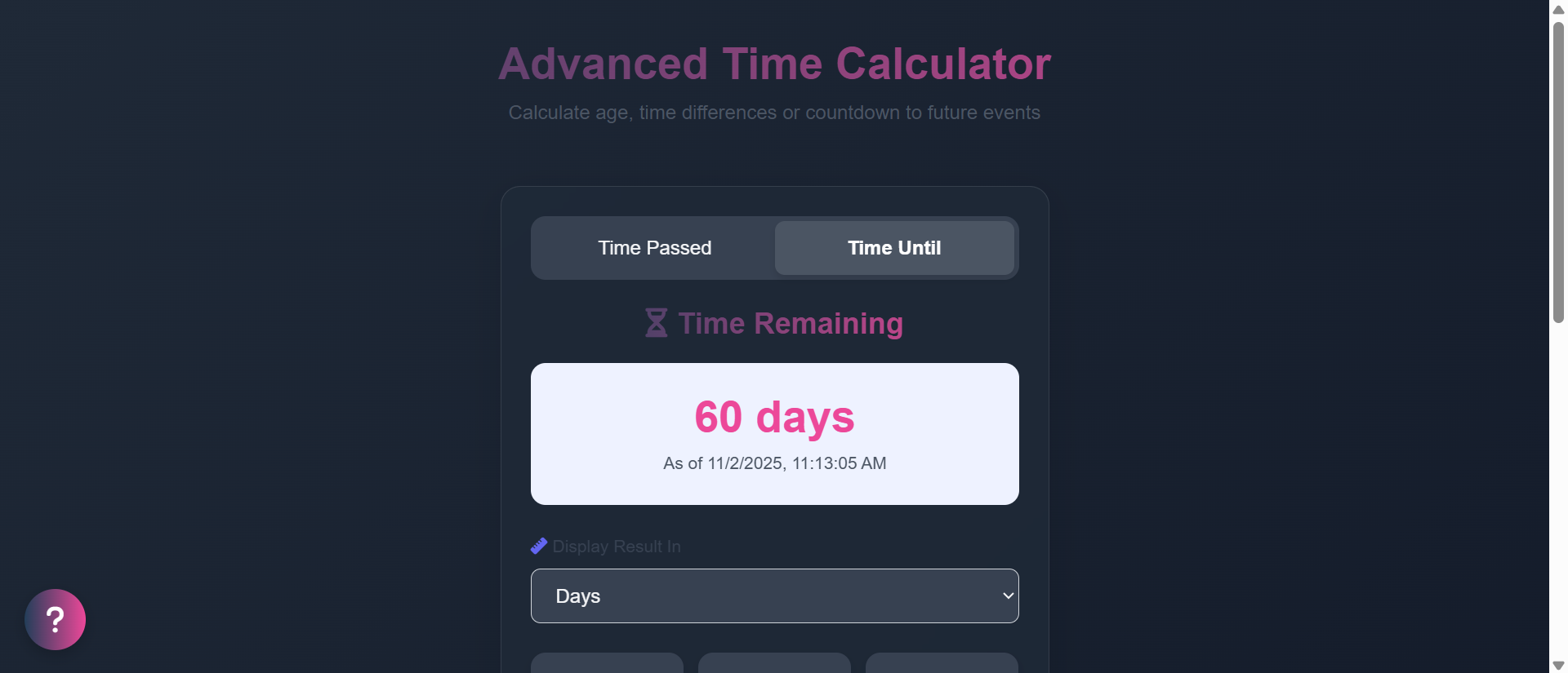 Advanced Time Calculator (with widgets) - Screenshot 5 preview