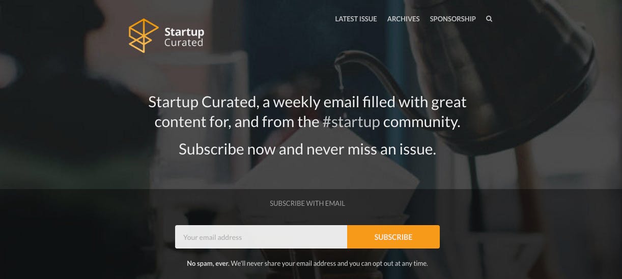 Startup Curated media 1