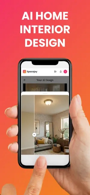 Spacejoy AI Home Interior Design Decor - Main product screenshot demonstrating key features and user interface