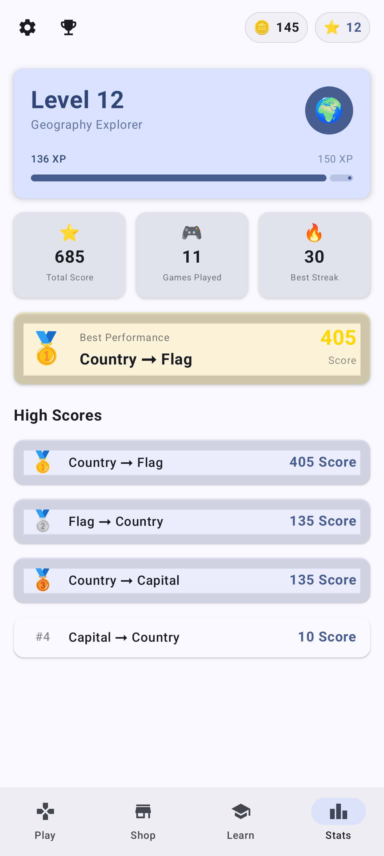 Country Capital Flag - Screenshot 4 showing product features and functionality