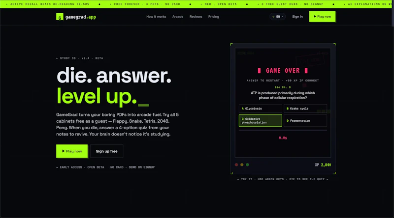 GameGrad screenshot 1