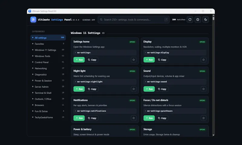 Ultimate Settings Panel screenshot 5