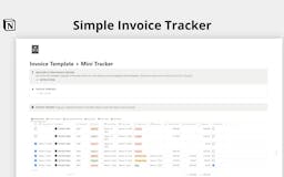 Simple Invoice Template and Mini Tracker media 1